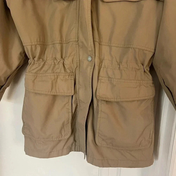 Eddie Bauer Women’s Beige Outdoor Utility Jacket Parka Vintage Coat Size Small - Picture 2 of 13